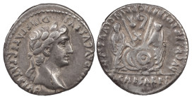 The Roman Empire
Augustus, 27 BC-AD 14. AR Denarius 3.65 g. Lugdunum, 2 BC-AD 4. CAESAR AVGVSTVS DIVI F PATER PATRIAE Laureate head of Augustus to rig...