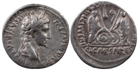 The Roman Empire
Augustus, 27 BC-AD 14. AR Denarius 3.82 g. Lugdunum, 2 BC-AD 4. CAESAR AVGVSTVS DIVI F PATER PATRIAE Laureate head of Augustus to rig...