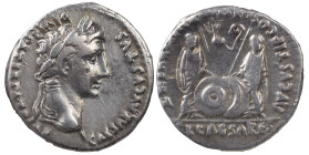 The Roman Empire
Augustus, 27 BC-AD 14. AR Denarius 3.88 g. Lugdunum, 2 BC-AD 4. CAESAR AVGVSTVS DIVI F PATER PATRIAE Laureate head of Augustus to rig...