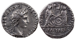 The Roman Empire
Augustus, 27 BC-AD 14. AR Denarius 3.75 g. Lugdunum, 2 BC-AD 4. CAESAR AVGVSTVS DIVI F PATER PATRIAE Laureate head of Augustus to rig...