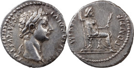 The Roman Empire
Tiberius, 14-37. AR Denarius 3.75 g, Lugdunum, 15-18. TI CAESAR DIVI AVG F AVGVSTVS Laureate head of Tiberius to right. Rev. PONTIF ...