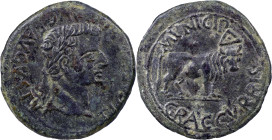 The Roman Empire
 Tiberius, Gracurris, Spain. AD 14-37. AE AS 12.48 g. TI CAESAR DIVI AVG F AVGVSTVS, laureate head right / MVNICIP GRACCVRRIS, mitred...