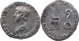 The Roman Empire
Nero, as Caesar, 50-54. AR Denarius 3.29 g. Lugdunum, 51. NERO CLAVD CAES DRVSVS GERM PRINC IVVENT Bare-headed and draped bust of Ne...