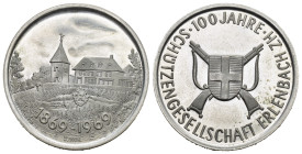 Erlenbach 1969 100 Jahre Schützengesellschaft Silber 15g 33mm FDC