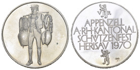 Herisau 1970 Kantonalschützenfest Silber 15g 33mm FDC