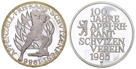 Appenzell 1986 Kantonalschützenfest Silber 33mm 15g FDC