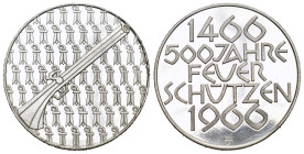 Basel 1966 500 Jahre Feuerschützen Silber 15g 33mm FDC