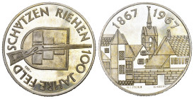 Riehen 1967 100 Jahre Feldschützen Silber 33mm 15g FDC