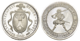Basel 1968 Kantonalschützenfest Silber 33mm 15g FDC