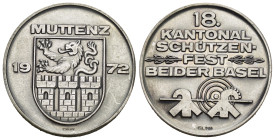Muttenz 1972 Kantonalschützenfest Silber 33mm 15g FDC