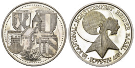 Sissach 1977 Kantonales Schützenfest Silber 15g 33mm FDC