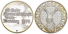 Buchs Werdenberg 1978 Kantonal Schützenfest Silber 33mm 15g FDC