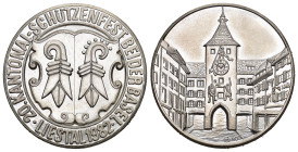 Liestal 1982 Kantonal Schützenfest Silber 33mm 15g FDC