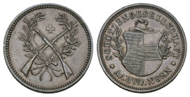 Aarwangen O.J Schützengesellschaft Bronze 19 Jh. Richter 57b Jeton  20mm  vorzüglich
