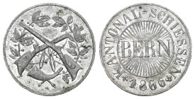 Bern 1866 Kantonalschützenfest Zinn 22mm Richter 76a vorzüglich