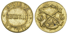 Neuveville O.J 19. Jh. Schützenjeton Messing Richter 114a vorzüglich
