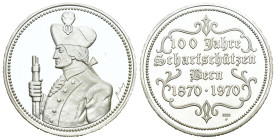 Bern 1970 100 Jahre Scharfschützen Silber 15g 33mm FDC