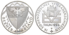 Thun 1996 Eidgenössisches Veteranen Schützenfest Silber 15g 33mm FDC