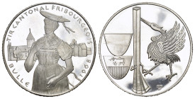 Bulle 1968 Tir Cantonal Silber 15g 33mm fast FDC