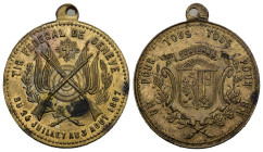 Genf 1887 Tir Federal Bronze 30mm Richter 652b vorzüglich