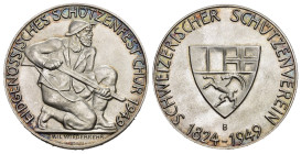 Chur 1949 Schützenmedaille 33mm Richter 857b FDC
