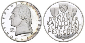 Chur 1977 Schützenmedaille Silber 33mm 15g FDC