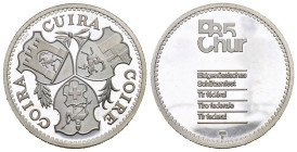 Chur 1985  Schützenmedaille Silber 15g 33mm FDC