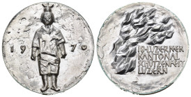 Luzern 1970 Schützenmedaille Silber 20g 33g FDC