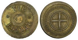 Boudry O.J Schützenjeton Messing 21mm Richter 310a 21mm vorzüglich