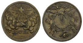 Le Locle O.J Schützenjeton Messing 23mm Richter 350b vorzüglich