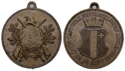 Le Locle 1892 Schützenmedaille Bronze Richter 961c vorzüglich