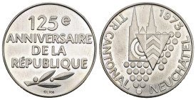 Neuchatel 1973 Tir Cantonal Silber 33mm 15g FDC