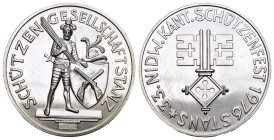 Stans 1976 Schützenmedaille Silber 15g 33mm FDC