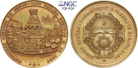 ARGENTINIEN República Argentina. 1861 Gold Medaille (43 mm, 46,19 g,). Ausstellung am Paraná in Entre Ríos. Von R. Grande. Datiert auf den 1. Oktober ...