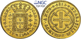 BRASILIEN. João Principe Regente, 1799-1816.4000 Reis 1811, Rio de Janeiro. 8.06 g. Gomes 34.16 var. Fr. 95. NGC MS64. TOP POP Cert.No: 6900586-034