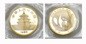 CHINA. Volksrepublik. 5 Yuan 1988, Shanghai Mint. Panda. 1.56 g In Originalverschweisst FDC