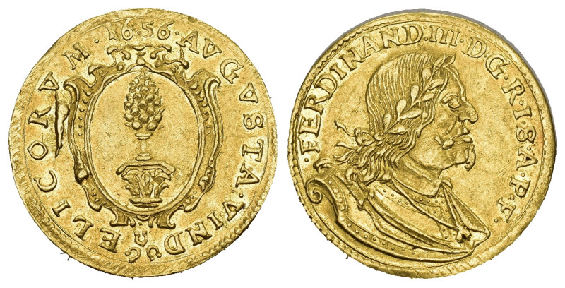 AUGSBURG 1656 Dukat 3.43g s.selten Friedberg 61 vorzüglich