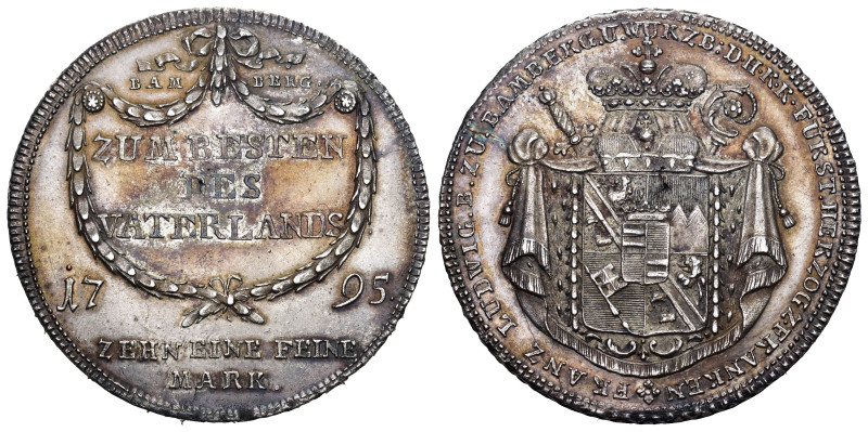 BAMBERG BISTUM Franz Ludwig von Erthal, 1779-1795. Konv.-Taler 1795, Nürnberg. K...