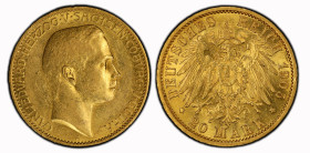 SACHSEN-COBURG UND GOTHA Carl Eduard, 1900-1918. 20 Mark 1905. J. 274 PCGS AU 58 Cert.No: 51132379