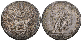 ITALIEN Papal 1680 Piastra Silber 31.7g KM 421.2 bis vorzüglich