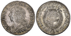 ITALIEN SARDINIEN 1772 1/2 Scudo Carlo Emanuele 1730-1773 Silber 17.4g KM 59 vorzüglich