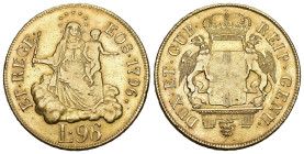 ITALIEN GENUA 1796,  96 Lire Gold 25g KM 251.2 sehr schön