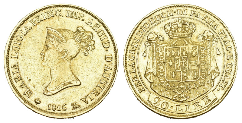 ITALIEN. Parma. Maria Luigia d'Austria, 1815-1847. 20 Lire 1815, Milano. 6.42 g....