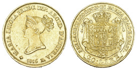 ITALIEN. Parma. Maria Luigia d'Austria, 1815-1847. 20 Lire 1815, Milano. 6.42 g. Mont. 113 (R2). Pagani 3. Fr. 934. aus fassung berieben sonst sehr sc...