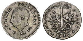 ITALIEN 1817 25 Centimes Silber KM 15.2g selten sehr schön
