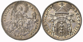 ITALIEN PAPAL STATES 1823 1/2 Scudos Silber 13.2g KM 1291 selten NGC AU  53 Cert.No: 2933708-005