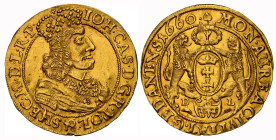 POLEN Danzig, Stadt Dukat 1660. Titel Johann Kasimir von Polen. 3.49 g. Dutkowski/Suchanek 313 IV. Fr. 24. NGC MS 61 Cert.No: 2933813-010