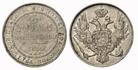 RUSSLAND. KAISERREICH. Nikolaus I., 1825-1855. 3 Rubel Platin 1830, St. Petersburg. 10,31 g NGC XF 45 Cert.No: 2933708-011
