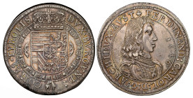 RDR / ÖSTERREICH. Erzherzog Ferdinand Karl, 1632-1662. Taler 1646, Hall. 28.60 g. Moser/Tursky 503. Dav. 3365.  Prachtexemplar NGC AU 55 Cert.No: 2900...