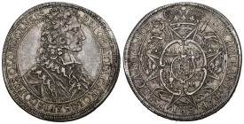 OLMÜTZ, BISTUM, SEIT 1777 ERZBISTUM Karl III. von Lothringen, 1695-1711. Reichstaler 1707. 28,45 g. Dav. 1211; Suchomel/Videman 577 bis vorzüglich